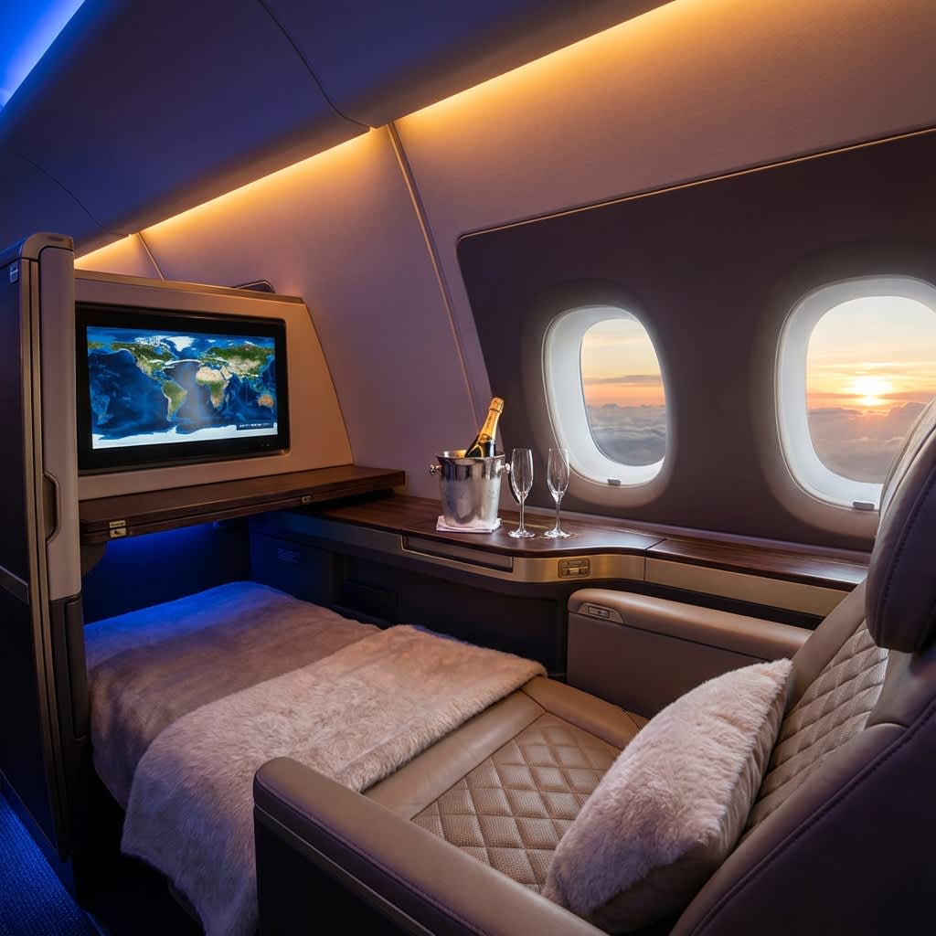 Luxury first class cabin